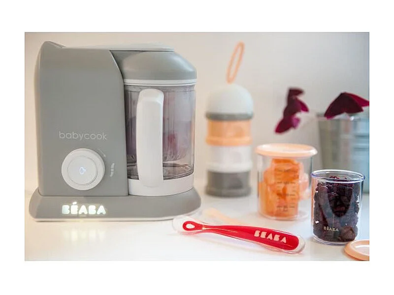 Robot Cuiseur Mixeur Bébé 4 en 1 BEABA Babycook Solo - Gris XL 1100ml