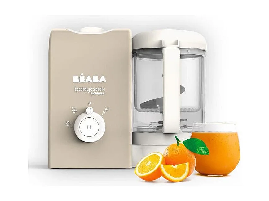 BEABA, Babycook express, robot bébé, 4 en 1 mixeur-cuiseur, terre d'argile