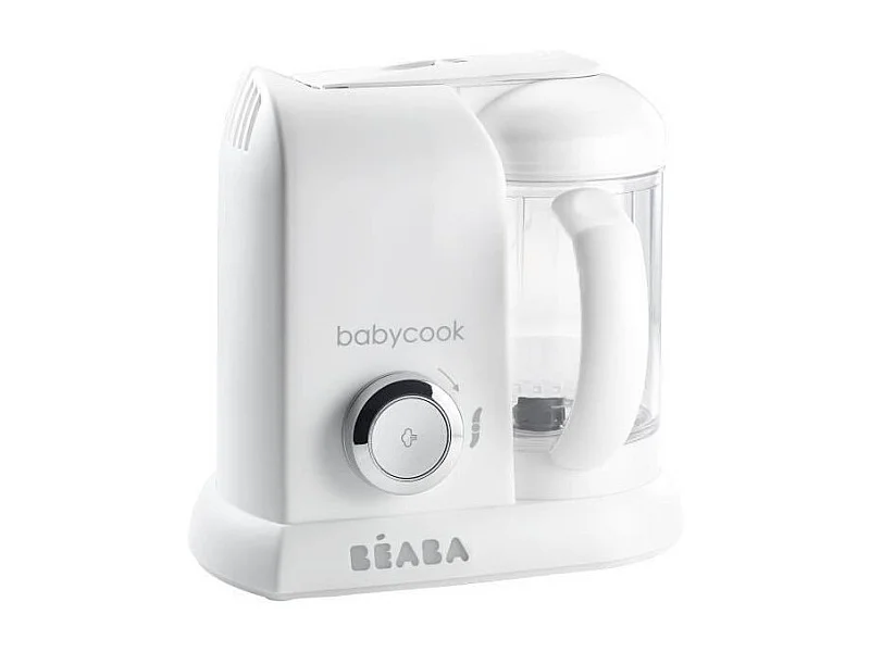 Robot Cuiseur Mixeur Bébé BEABA Babycook Solo 4 en 1 - Blanc XL 1100ml