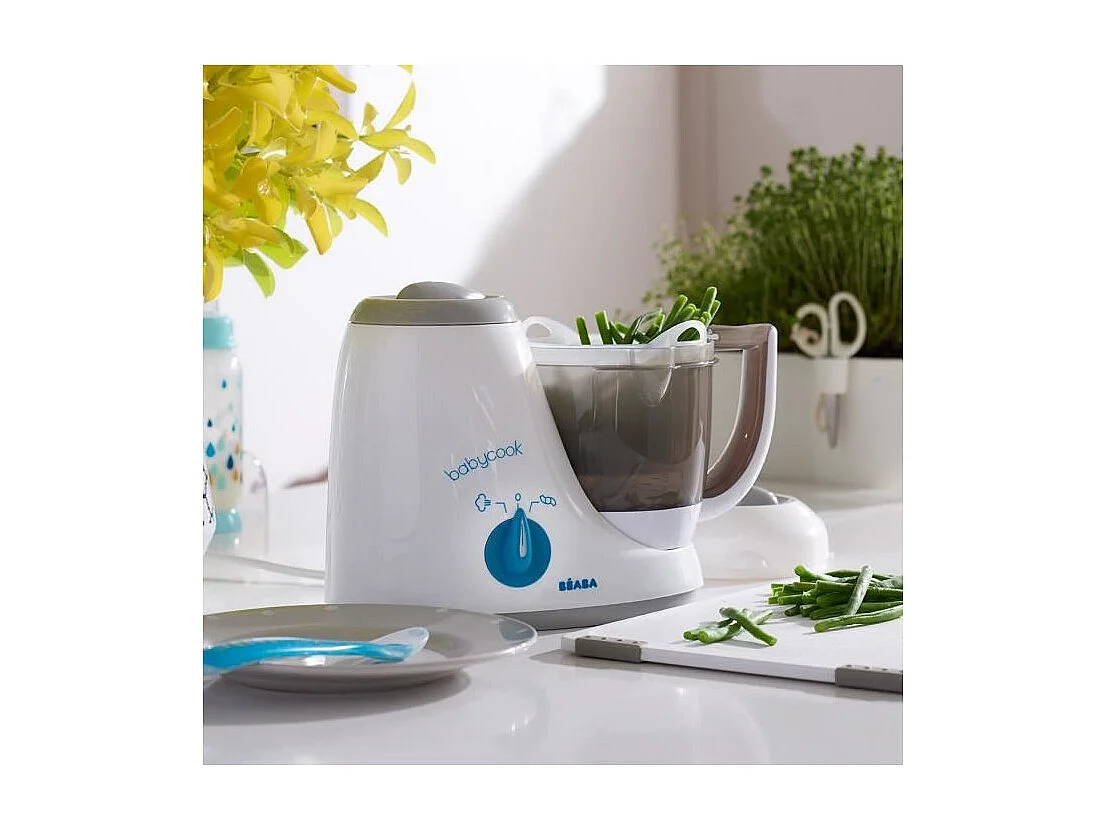 BEABA, Babycook Original, Robot Bebe Babycook - Cuiseur Mixeur 4 en 1 - Gris