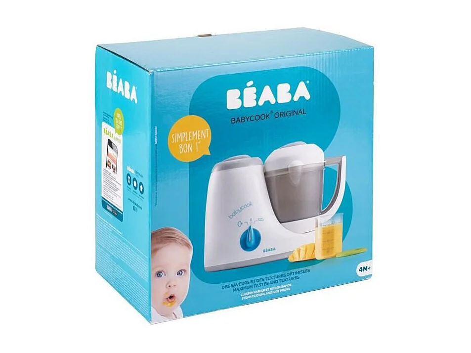 BEABA, Babycook Original, Robot Bebe Babycook - Cuiseur Mixeur 4 en 1 - Gris