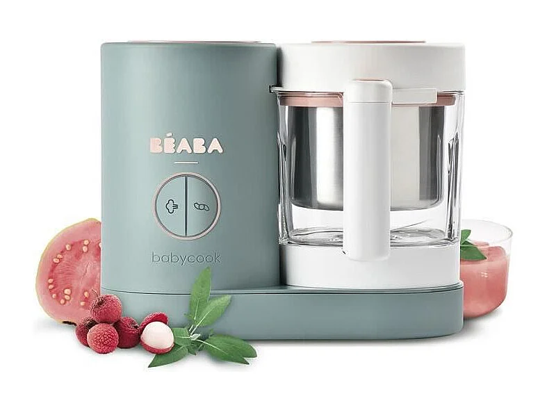 BEABA, Babycook Neo, Robot bebe 4 en 1, Cuiseur, Mixeur, Made in France - Eucalyptus