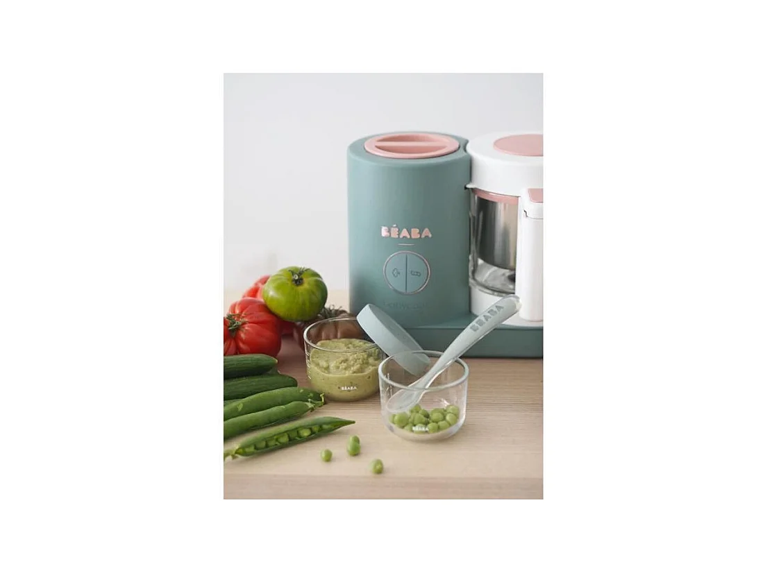 BEABA, Babycook Neo, Robot bebe 4 en 1, Cuiseur, Mixeur, Made in France - Eucalyptus