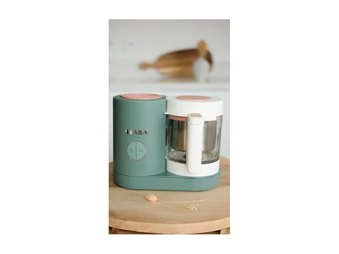BEABA, Babycook Neo, Robot bebe 4 en 1, Cuiseur, Mixeur, Made in France - Eucalyptus
