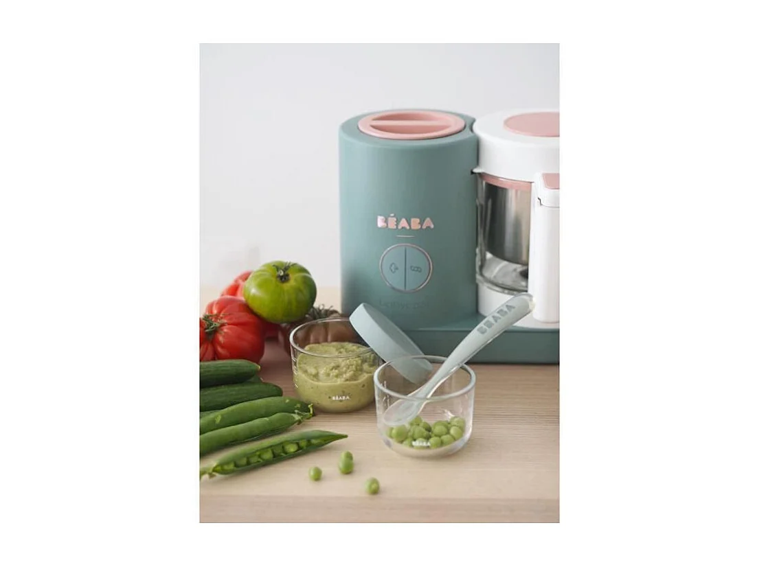 BEABA, Babycook Neo, Robot bebe 4 en 1, Cuiseur, Mixeur, Made in France - Eucalyptus