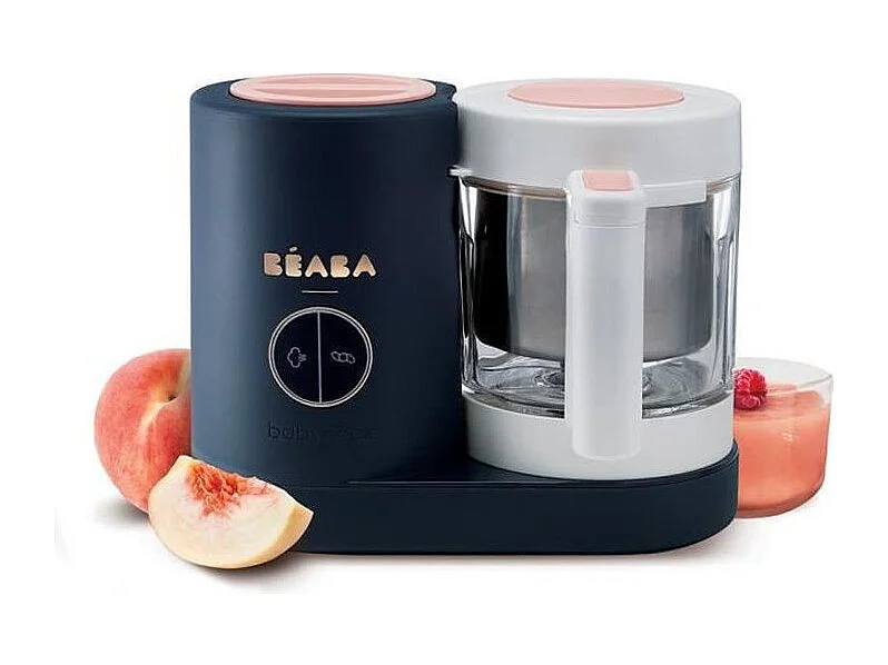 BEABA, Babycook Neo, Robot bebe 4 en 1, Cuiseur, Mixeur, Made in France - Bleu Nuit