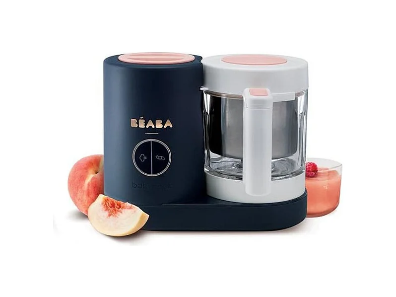BEABA, Babycook Neo, Robot bebe 4 en 1, Cuiseur, Mixeur, Made in France - Bleu Nuit
