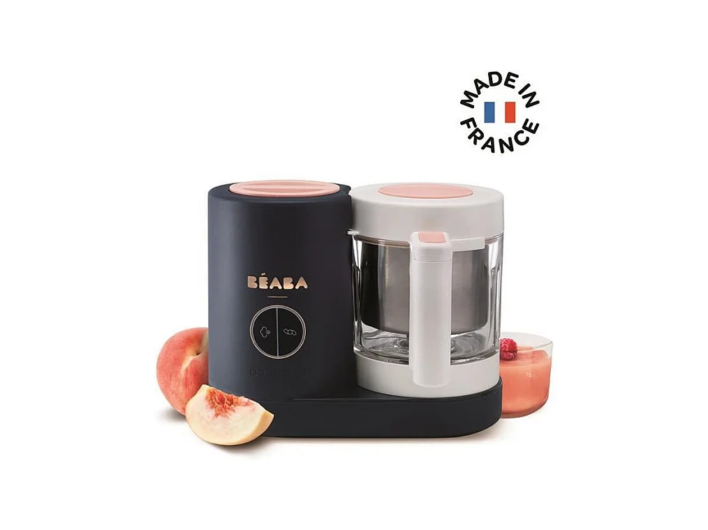 BEABA, Babycook Neo, Robot bebe 4 en 1, Cuiseur, Mixeur, Made in France - Bleu Nuit