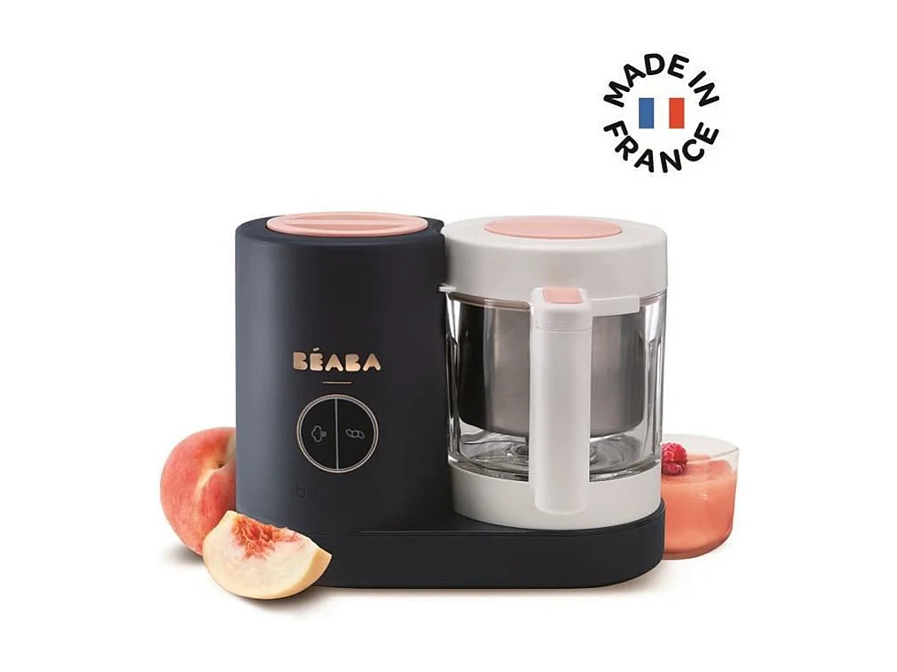 BEABA, Babycook Neo, Robot bebe 4 en 1, Cuiseur, Mixeur, Made in France - Bleu Nuit