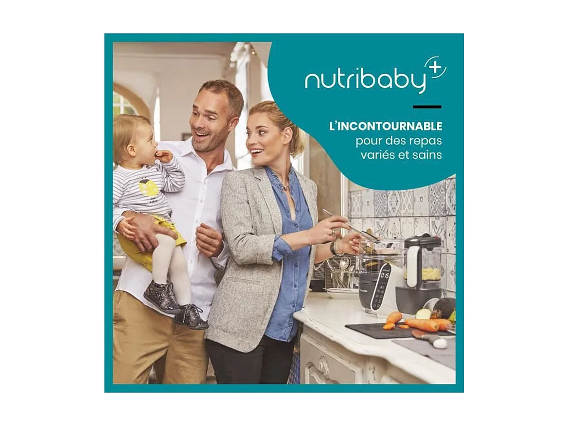 BABYMOOV Robot Cuisine Bebe Nutribaby + Industrial Grey