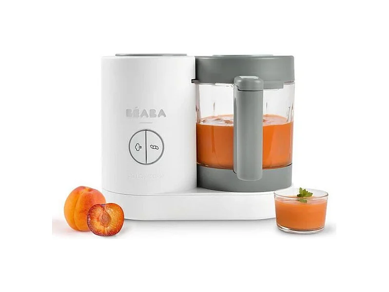 BEABA, Babycook Neo, Robot bebe 4 en 1, Cuiseur, Mixeur, Made in France - Blanc