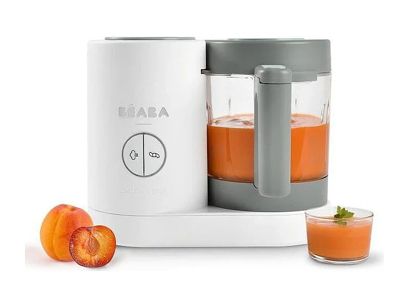 BEABA, Babycook Neo, Robot bebe 4 en 1, Cuiseur, Mixeur, Made in France - Blanc