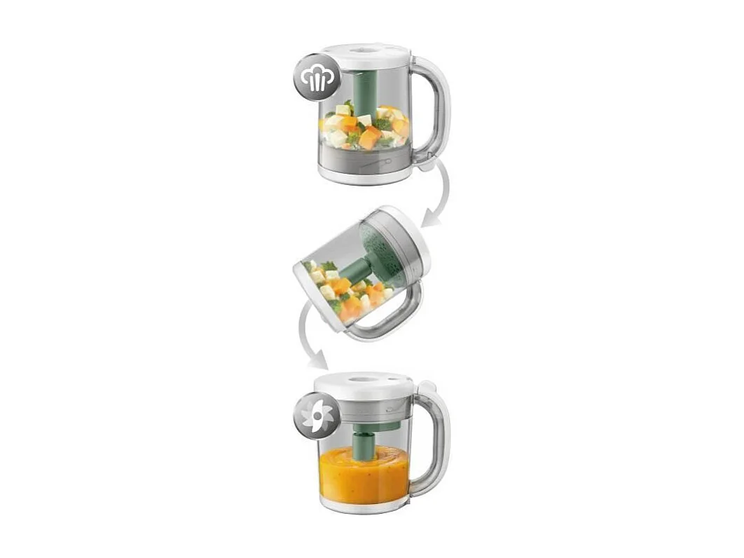Robot Cuiseur-Mixeur 4 en 1 pour Bébé - PHILIPS AVENT - Cuit a la vapeur - Mixe - Réchauffe - Décongele