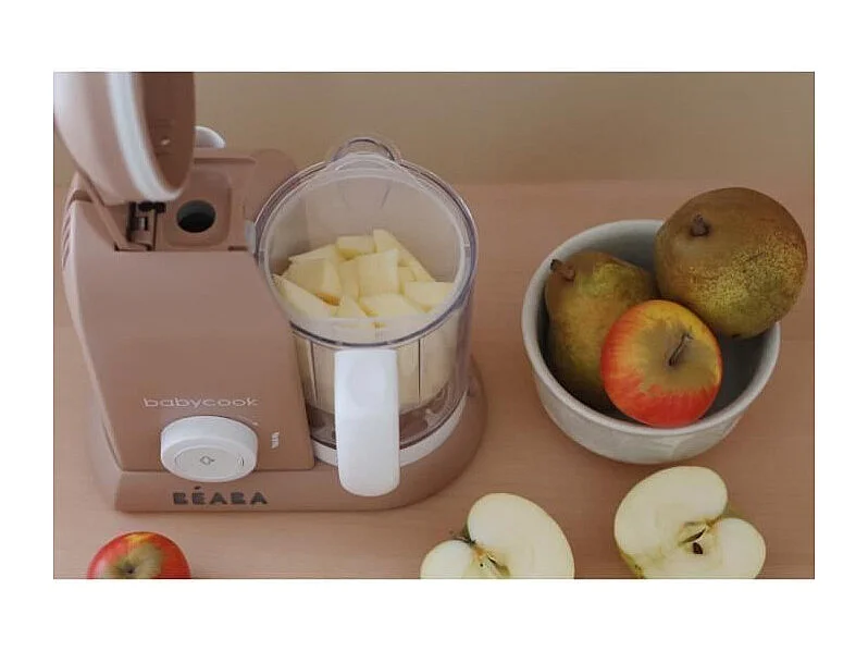 BEABA Babycook Solo Pralin - Robot Bébé 4 en 1, Cuiseur-Mixeur, Vapeur Rapide 15min, Bol XL 1100ml