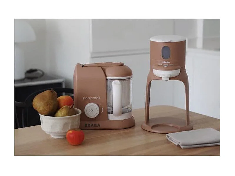 BEABA Babycook Solo Pralin - Robot Bébé 4 en 1, Cuiseur-Mixeur, Vapeur Rapide 15min, Bol XL 1100ml