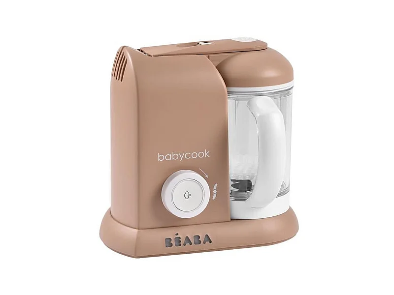 BEABA Babycook Solo Pralin - Robot Bébé 4 en 1, Cuiseur-Mixeur, Vapeur Rapide 15min, Bol XL 1100ml