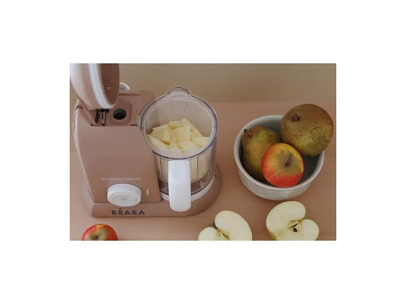 BEABA Babycook Solo Pralin - Robot Bébé 4 en 1, Cuiseur-Mixeur, Vapeur Rapide 15min, Bol XL 1100ml