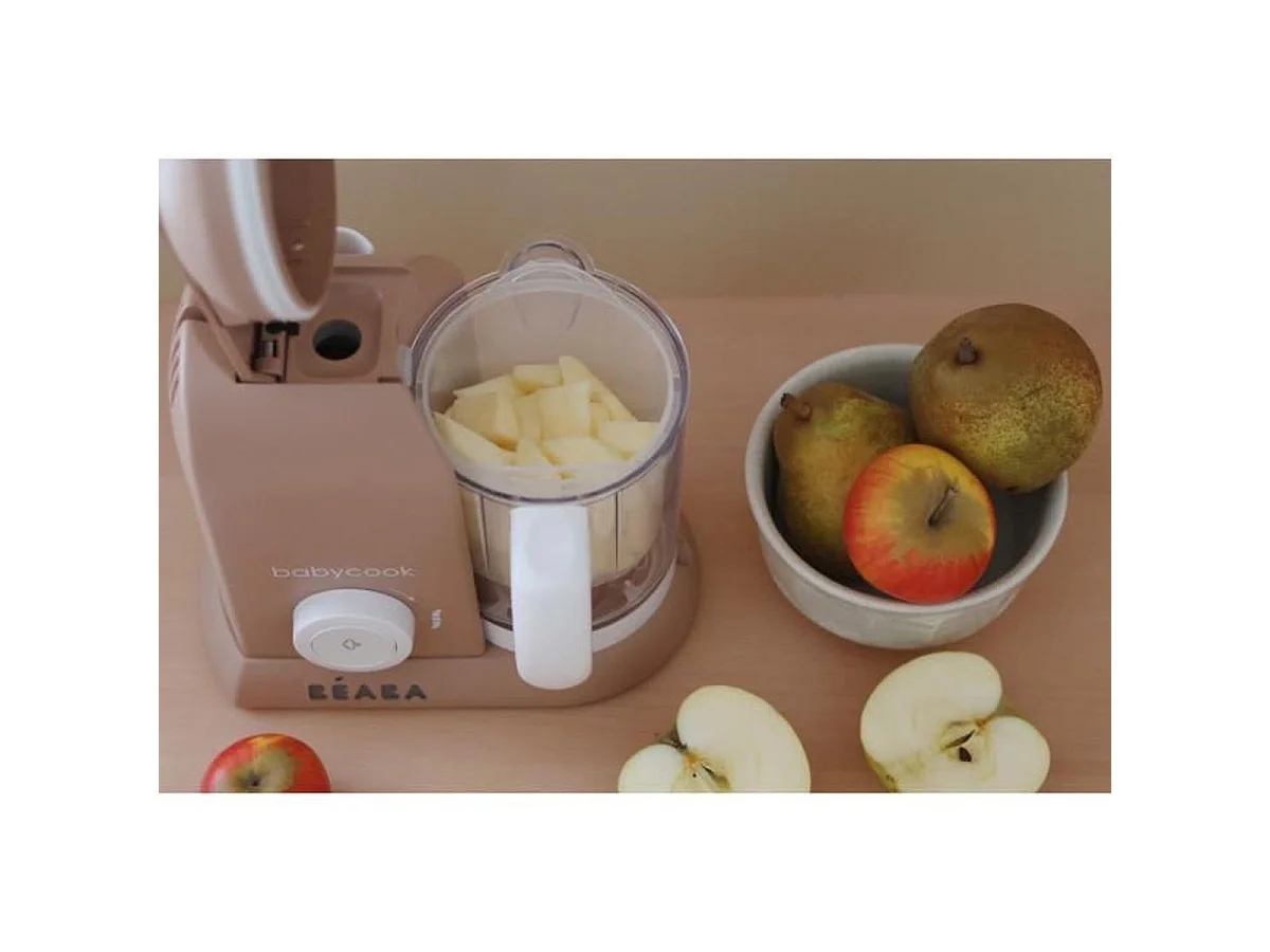 BEABA Babycook Solo Pralin - Robot Bébé 4 en 1, Cuiseur-Mixeur, Vapeur Rapide 15min, Bol XL 1100ml