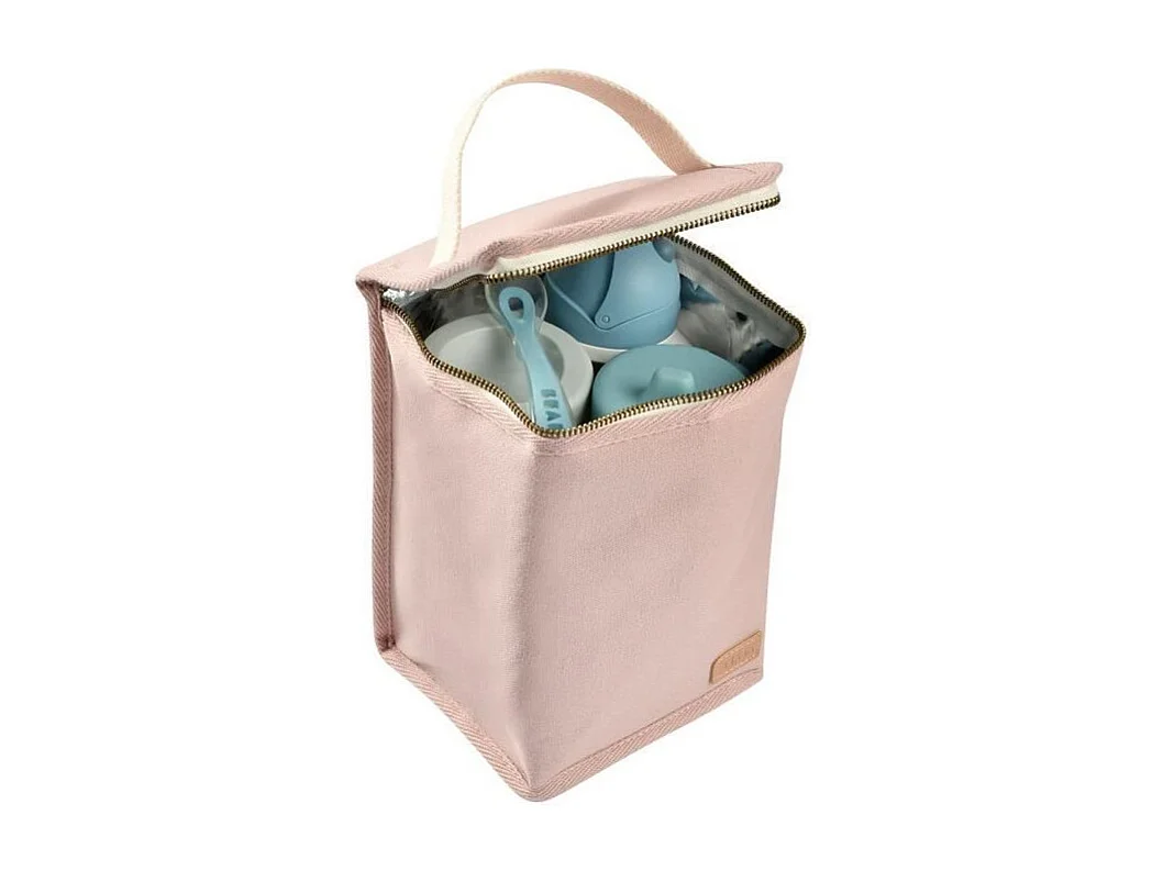 BEABA, Pochette repas bébé, isotherme, rose poudré