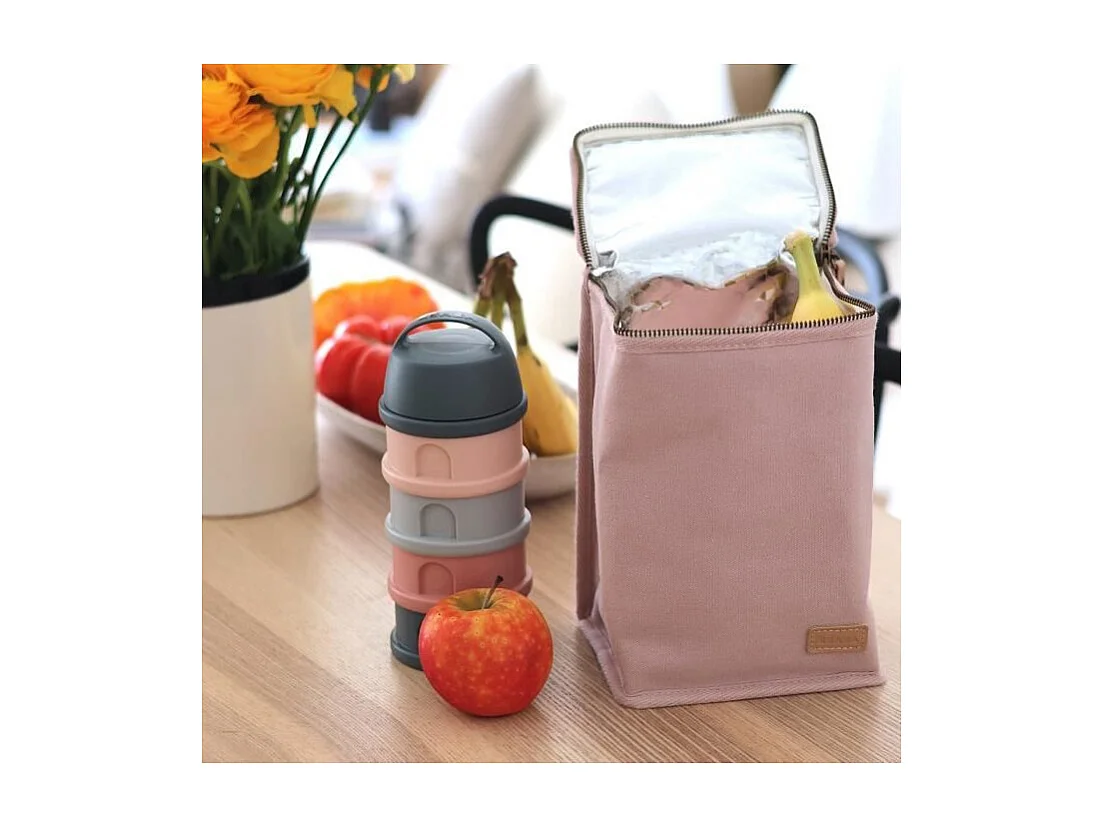 BEABA, Pochette repas bébé, isotherme, rose poudré