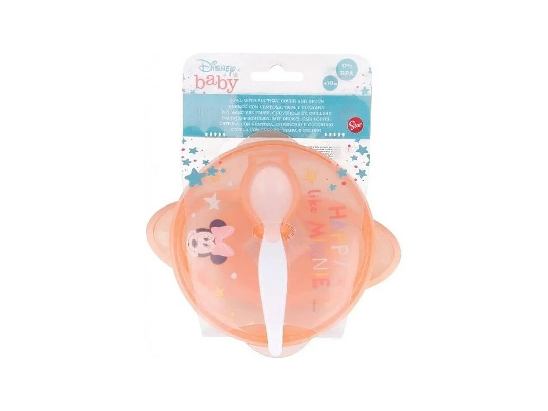 Disney Baby - Bol bébé avec ventouse, couvercle et cuilliere