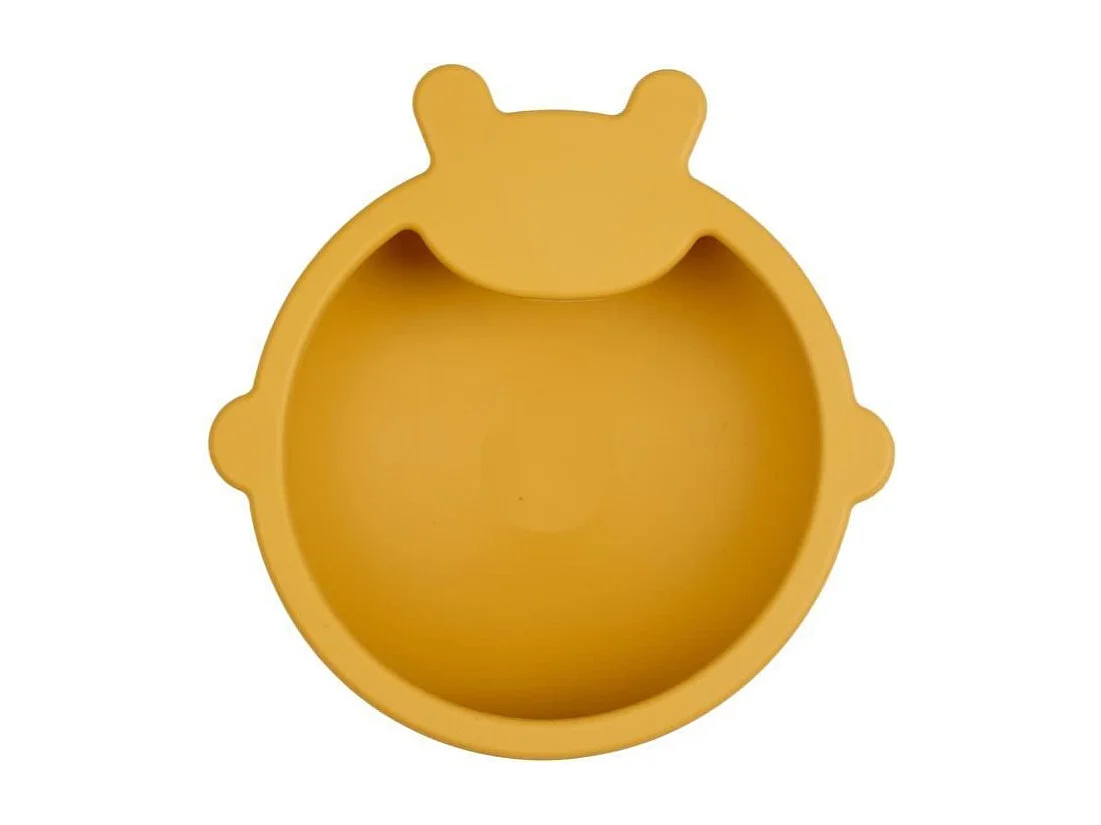 Bol Ventouse - THERMOBABY - Silicone - Jaune Miel, antidérapant et incassable