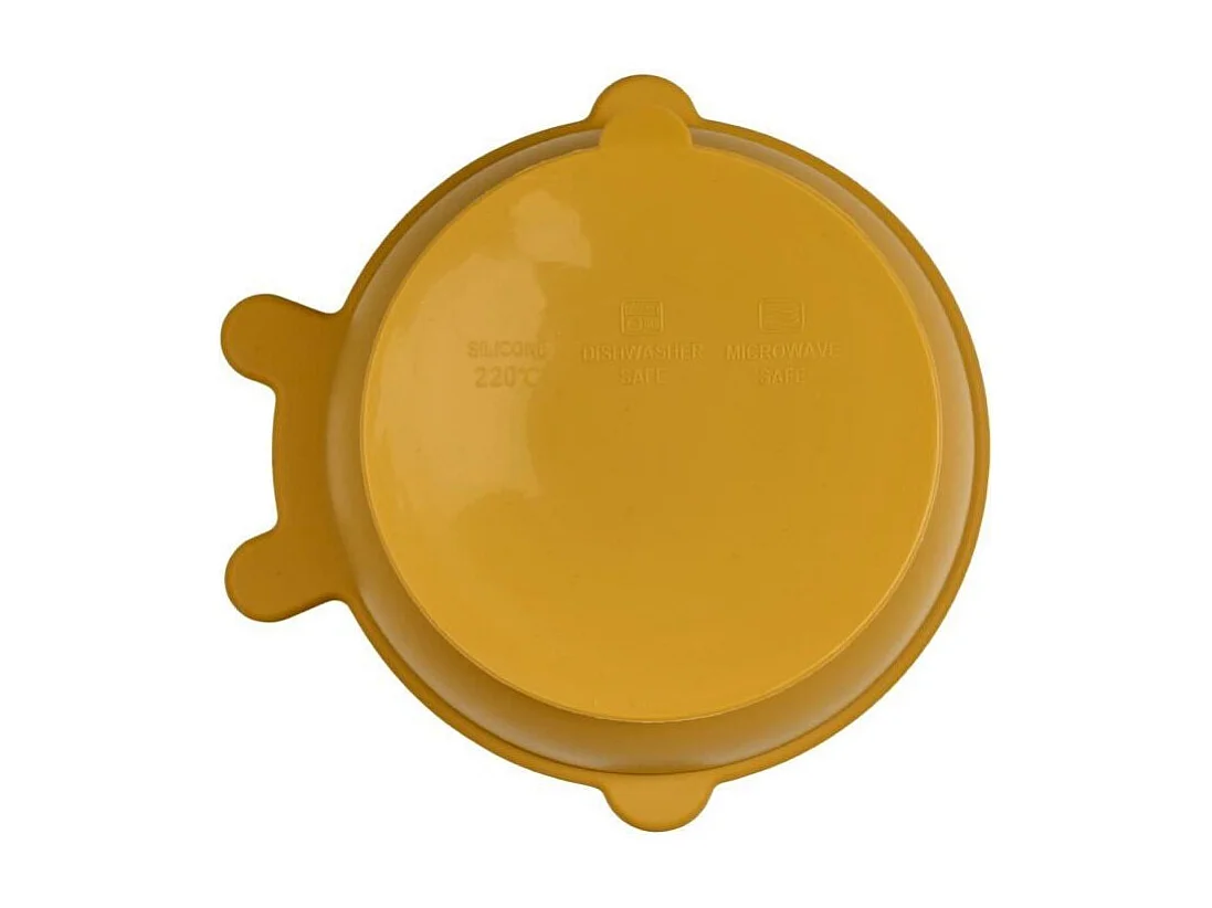 Bol Ventouse - THERMOBABY - Silicone - Jaune Miel, antidérapant et incassable