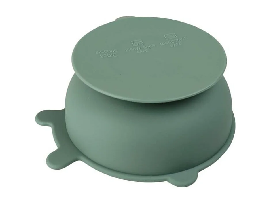 Bol ventouse - THERMOBABY - Silicone - Vert Cactus - Antidérapant et incassable