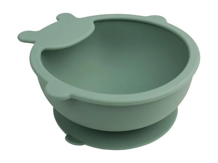 Bol ventouse - THERMOBABY - Silicone - Vert Cactus - Antidérapant et incassable