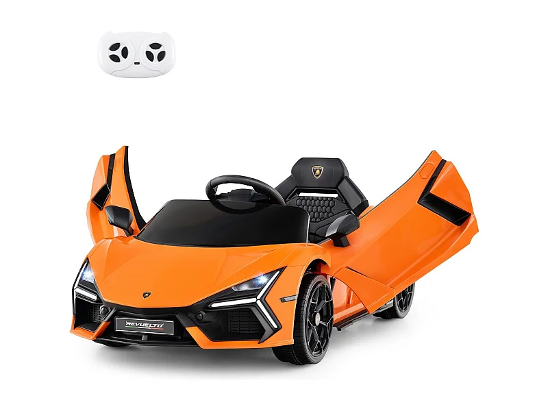 Elektroauto für Kinder Lamborghini Revuelto 12V Elektro Kinderauto mit LED Scheinwerfer Orange