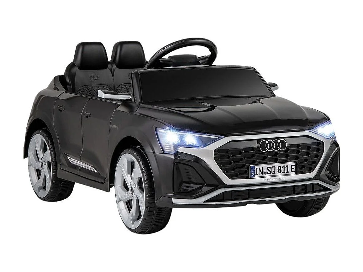 Voiture Electrique 12 V pour Enfants Sous Licence Audi SQ8 avec Télécommande Klaxon Lumières LED Musique 3 Vitesses pour 3 Ans+ Noir