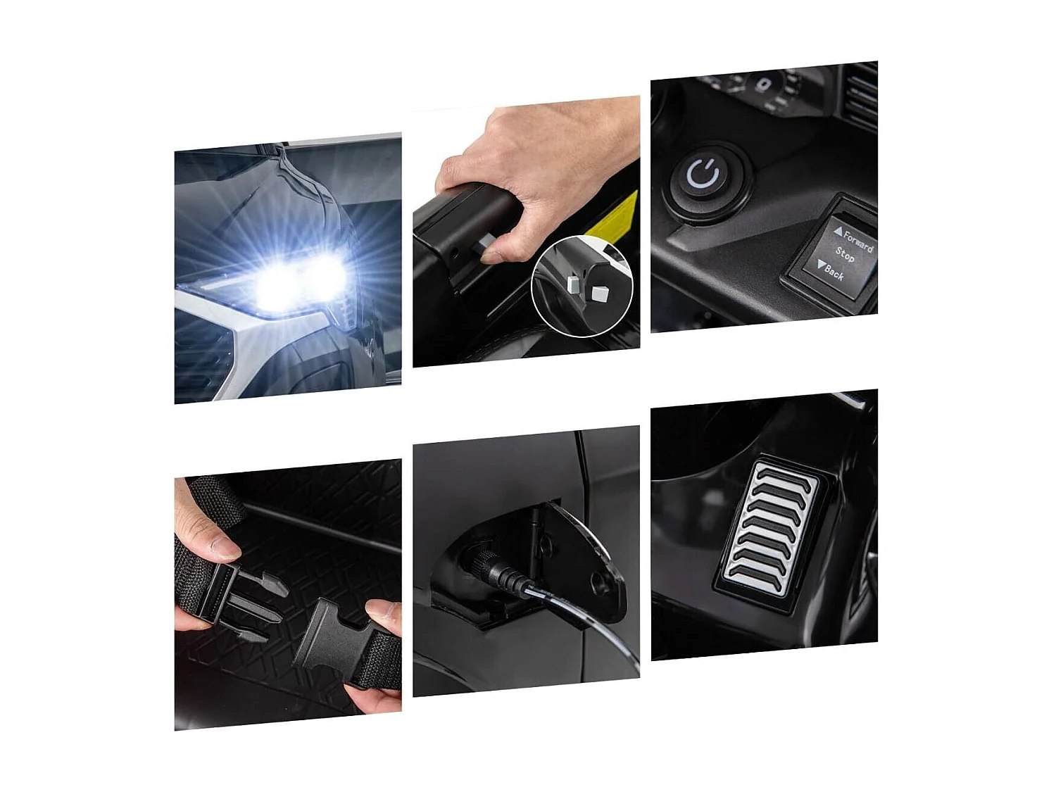 Voiture Electrique 12 V pour Enfants Sous Licence Audi SQ8 avec Télécommande Klaxon Lumières LED Musique 3 Vitesses pour 3 Ans+ Noir