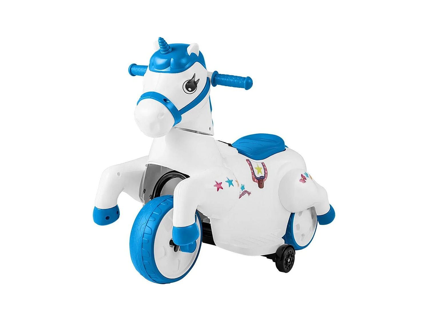 Kinder Elektro Motorrad mit Musik & LED &Stützrädern Elektromotorrad für Kinder ab 3 Jahren Blau