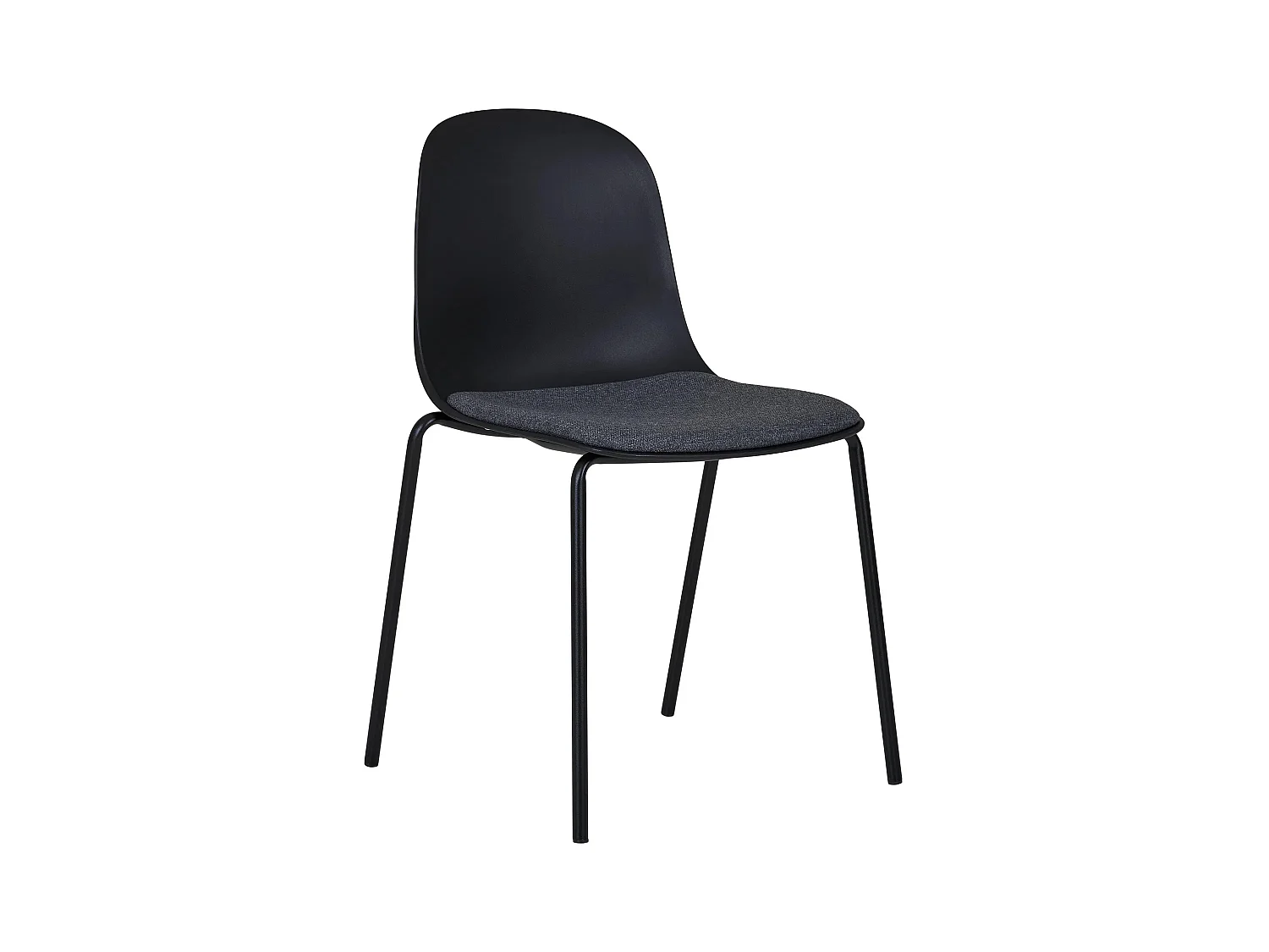 Lot de 2 chaises MADALENA – Gris ou Noir-Noir