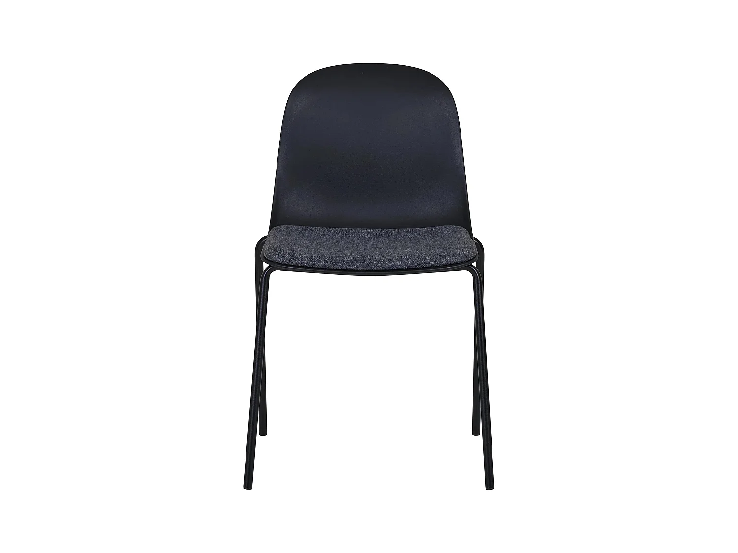 Lot de 2 chaises MADALENA – Gris ou Noir-Noir