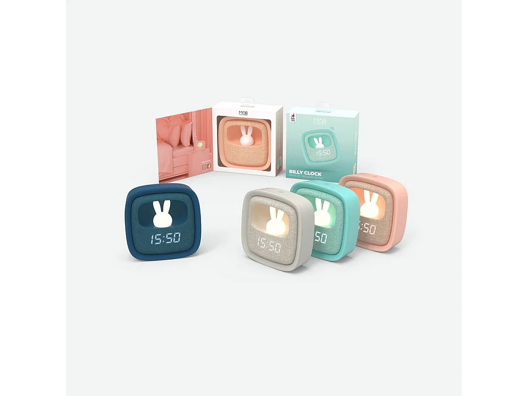 Wecker Billy mit Licht Pink