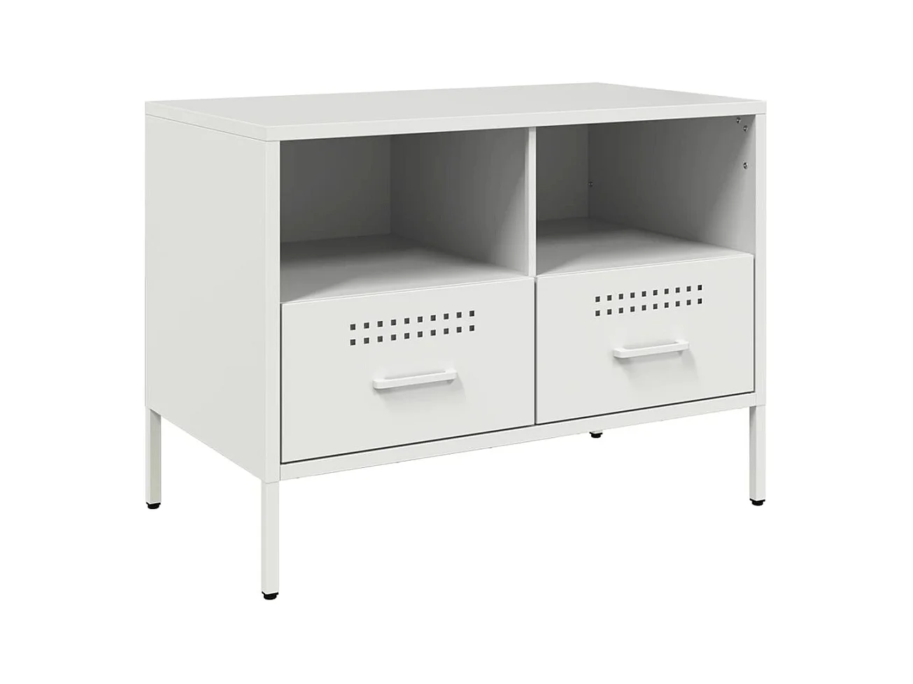 Mueble para TV  | Gabinete de TV |  Mueble de salón acero blanco 68x39x50,5 cm