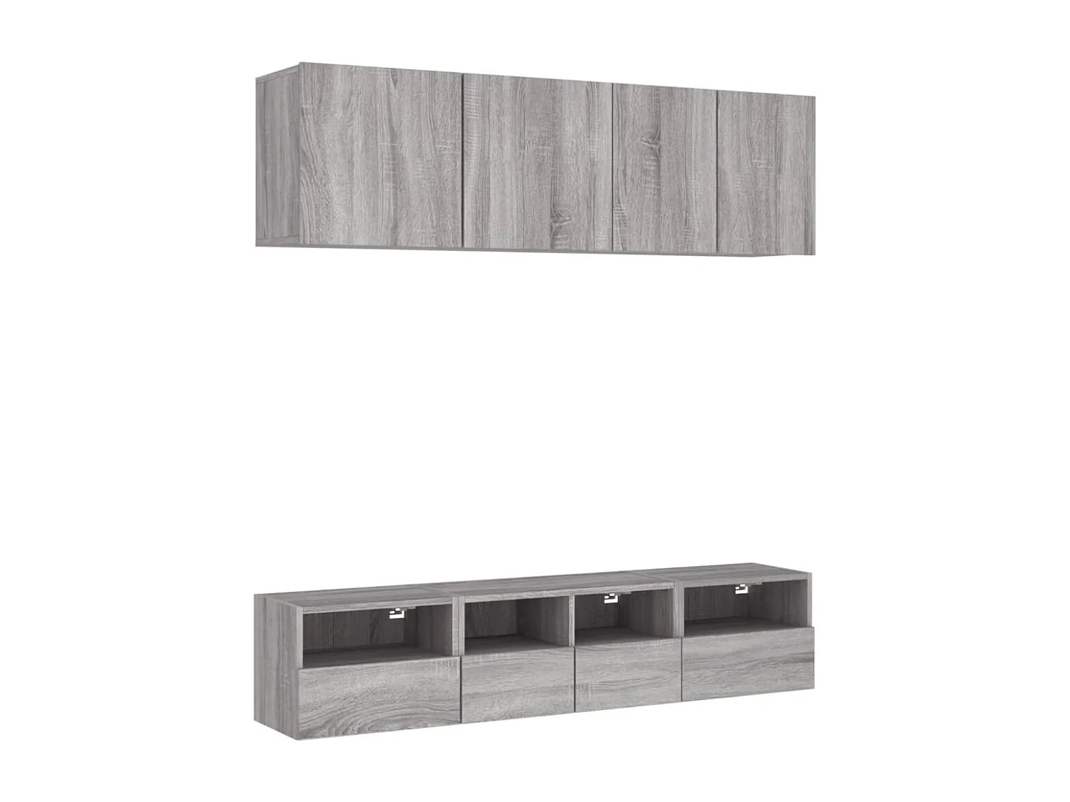 Unités murales TV | Bancs TV | Armoires TV 5 pcs sonoma gris bois d'ingénierie