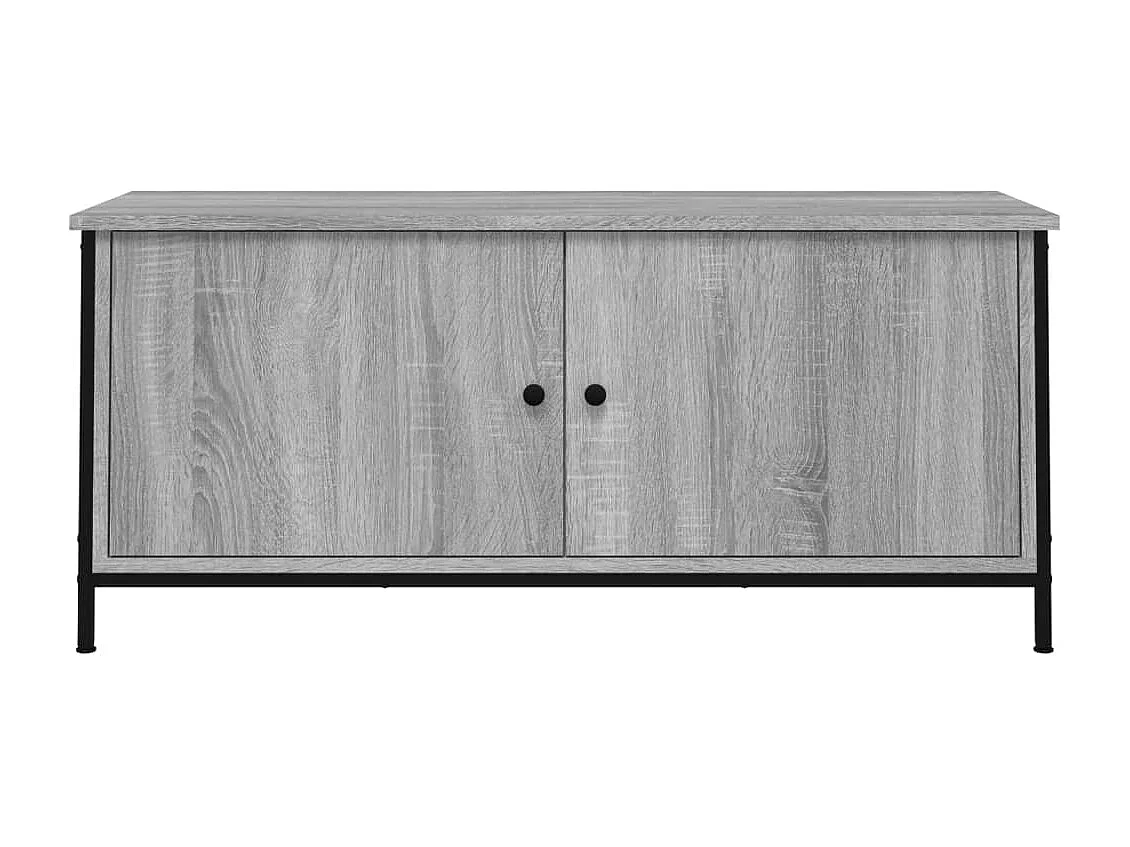Meuble TV | Banc TV | Armoire TV avec portes sonoma gris 102x35x45cm bois d'ingénierie