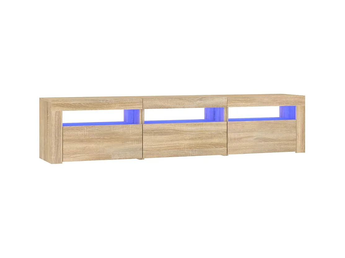 Mueble de TV | Mueble de salón con luces LED roble Sonoma 180x35x40 cm