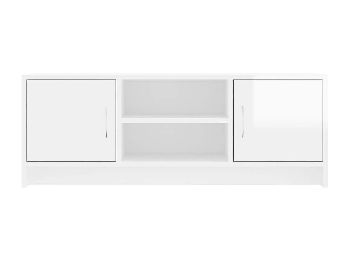 Mueble de TV | Mueble de salón madera de ingeniería blanco brillo 102x30x37,5 cm