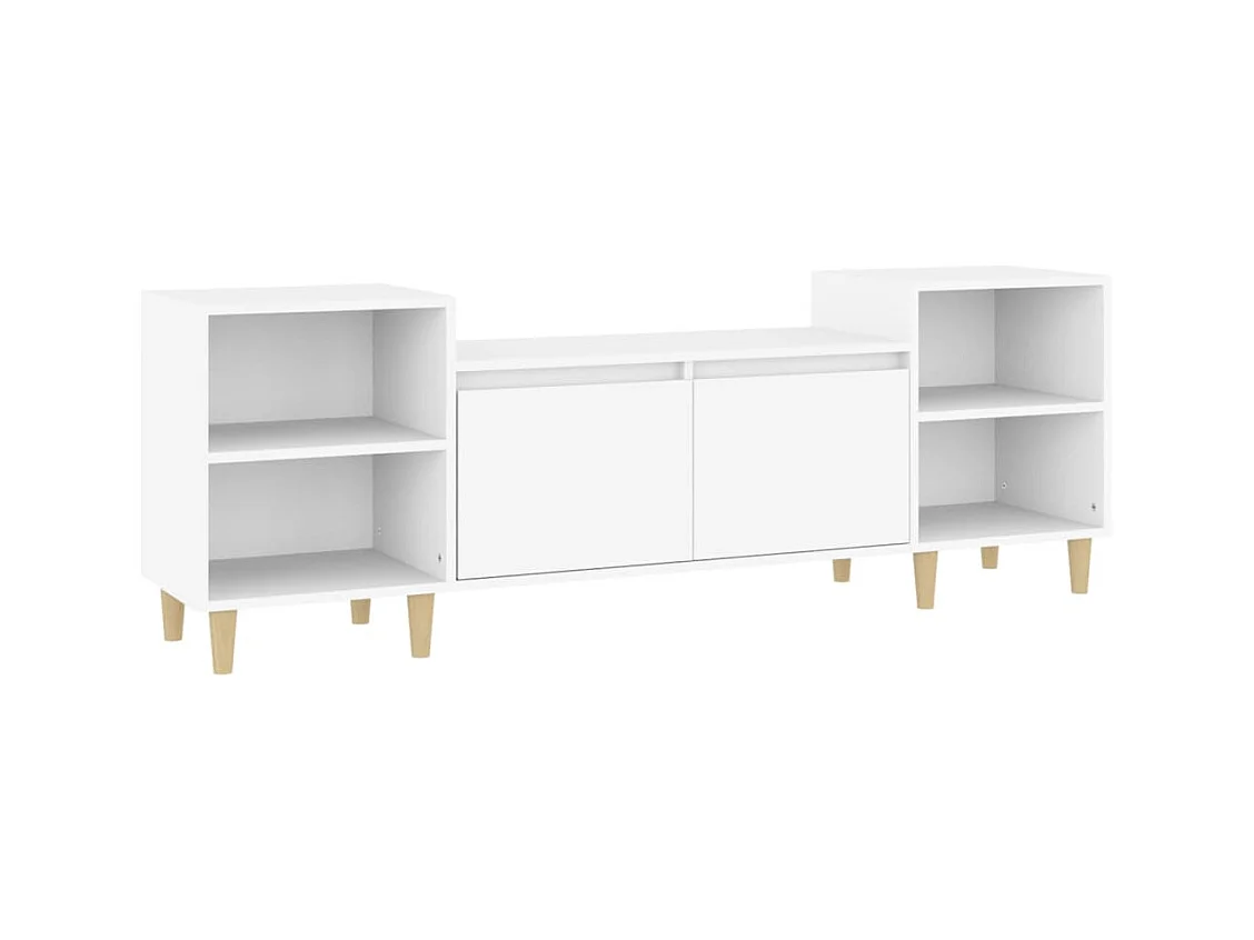 Mueble para TV  | Gabinete de TV |  Mueble de salón madera contrachapada blanco 160x35x55 cm