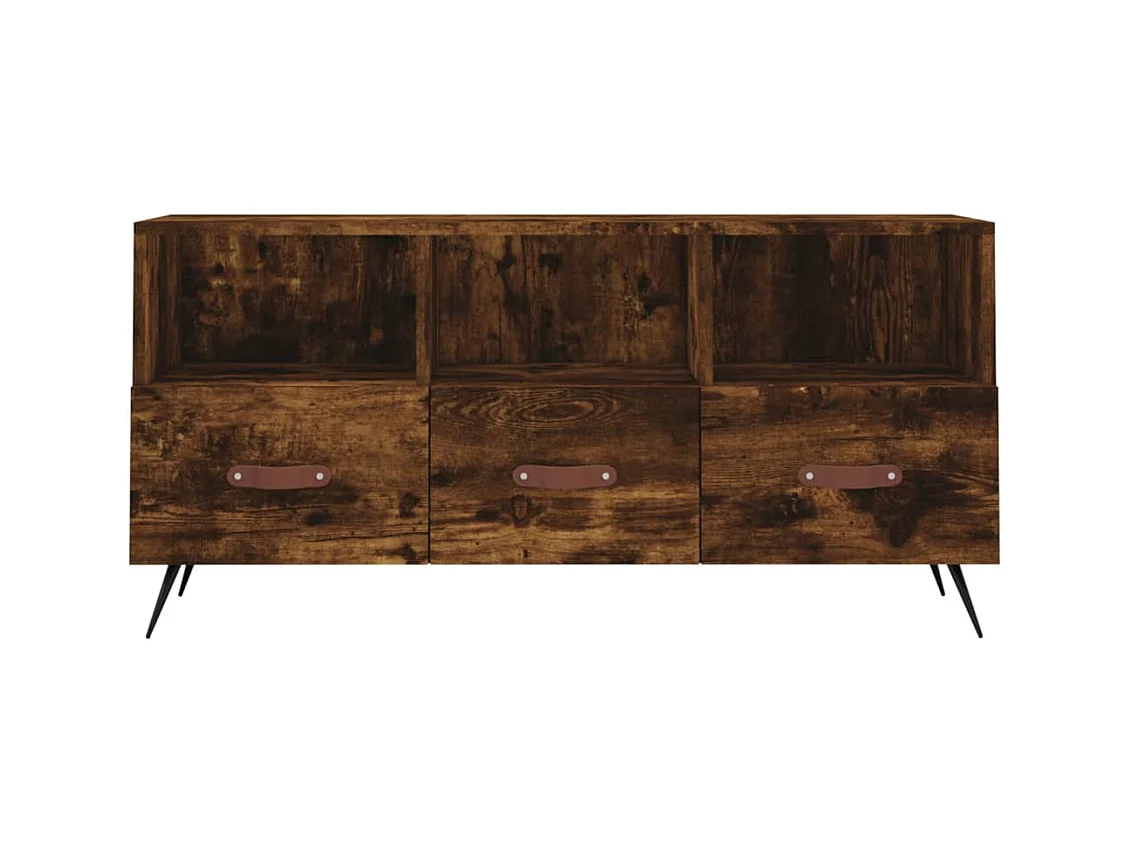 Mueble de TV | Mueble de salón madera de ingeniería roble ahumado 102x36x50 cm