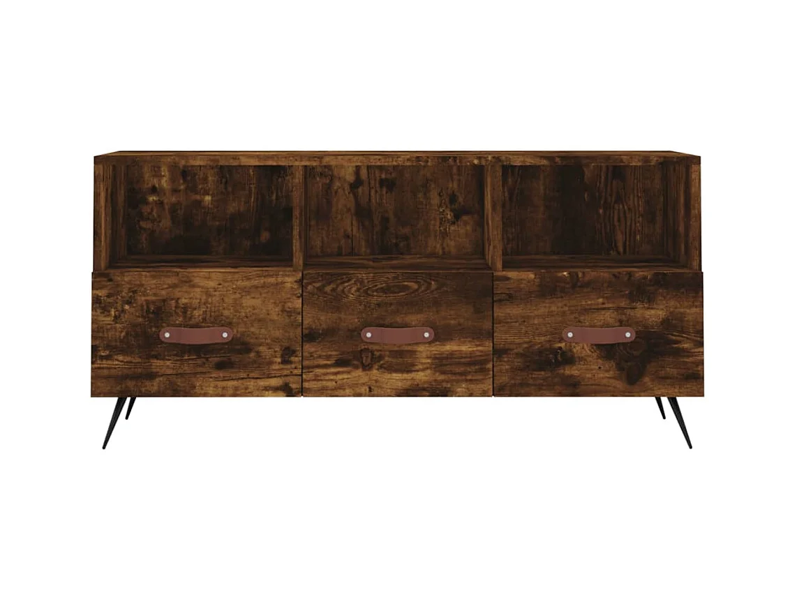 Mueble de TV | Mueble de salón madera de ingeniería roble ahumado 102x36x50 cm