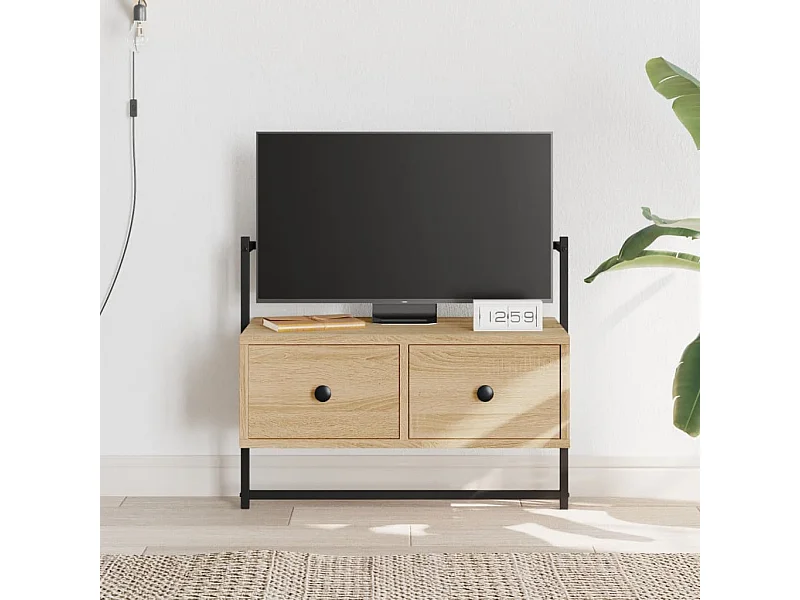 Mueble TV | Gabinete de TV | Mueble de salón de pared madera ingeniería roble Sonoma 60,5x30x51 cm