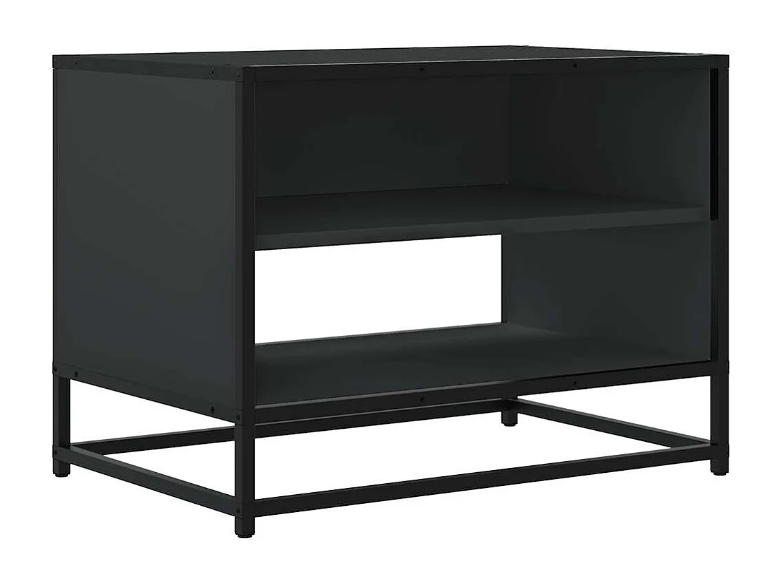 Mueble de TV | Mueble de salón madera de ingeniería y metal negro 61x40x46 cm