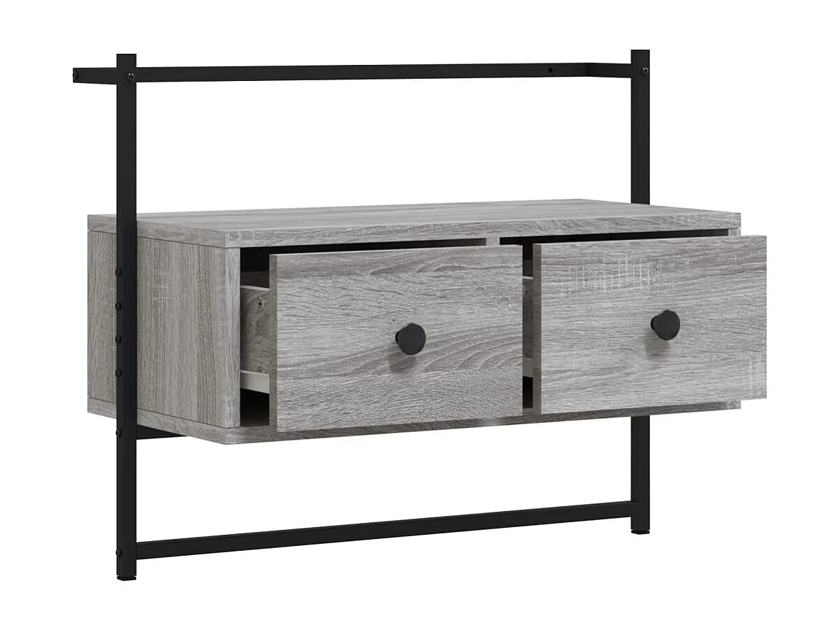 Mueble TV | Gabinete de TV | Mueble de salón de pared madera ingeniería gris Sonoma 60,5x30x51 cm