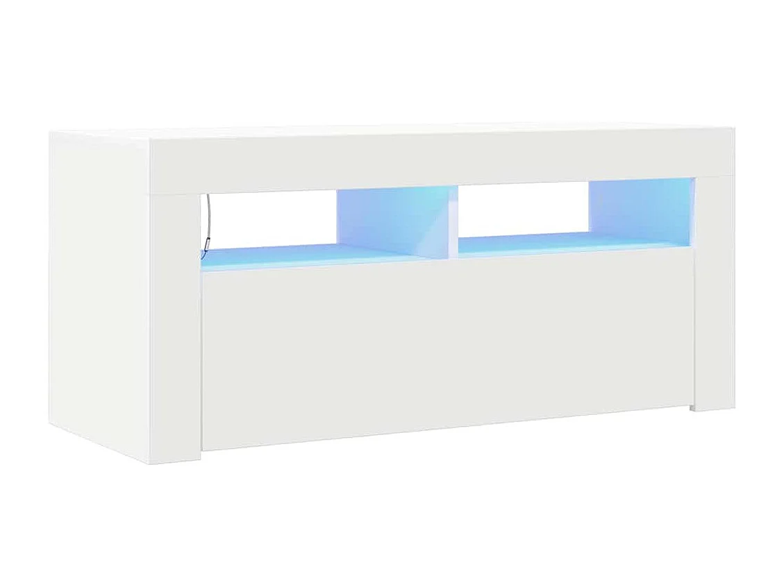Mueble de TV | Mueble de salón con luces LED blanco 90x35x40 cm