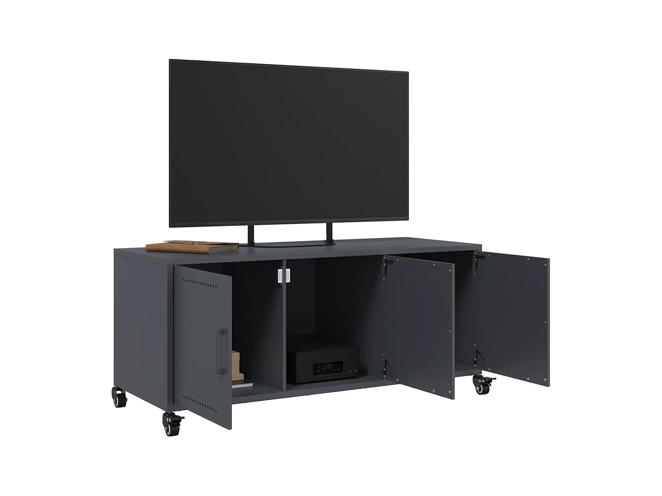 Mueble de TV | Mueble de salón acero gris antracita 100,5x39x43,5 cm