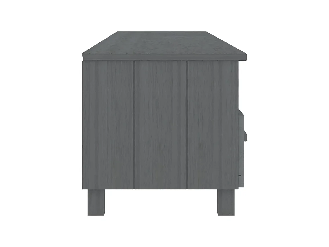 Mueble de TV | Mueble de salón HAMAR madera maciza pino gris oscuro 158x40x40 cm